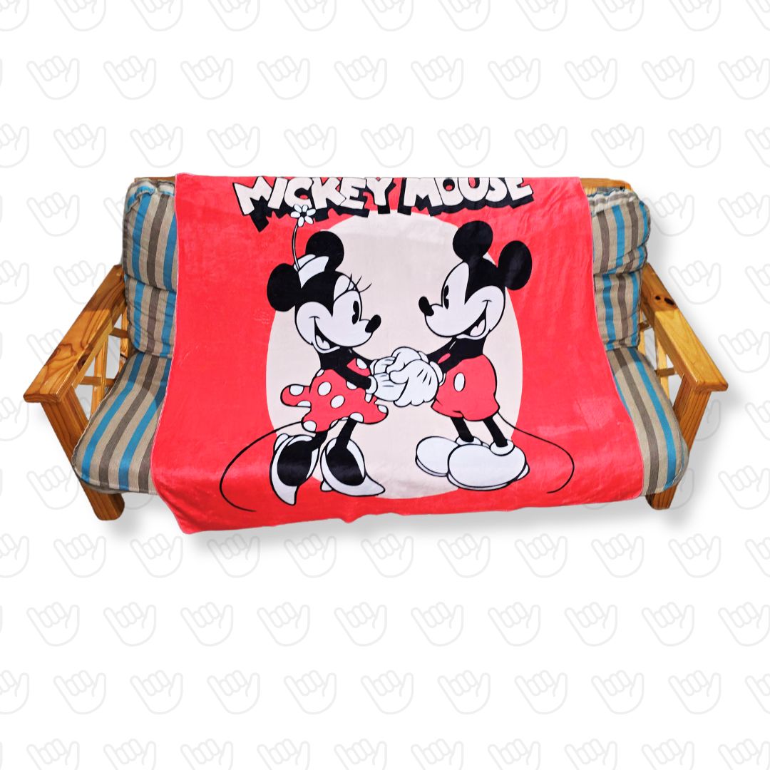 Manta Polar Mickey and Minnie 1,50 m x 1,50 m