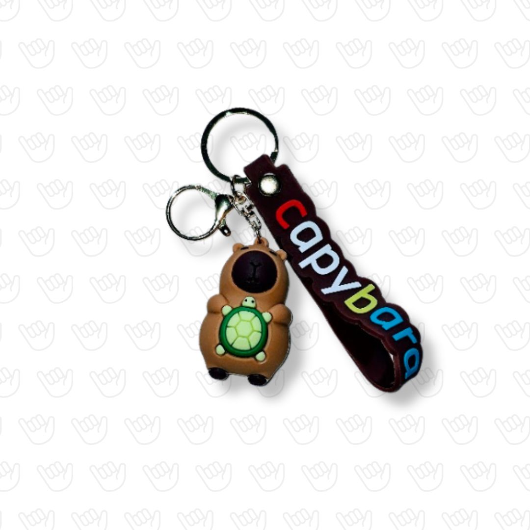 Llavero Capibara con Tortuga