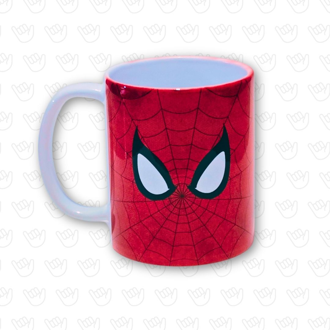 Taza Spiderman Máscara y Tela de Araña
