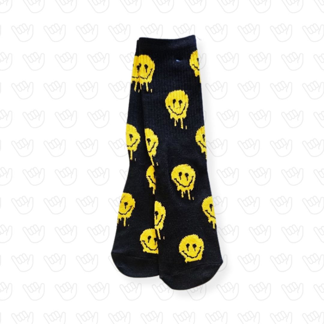 Medias Smiley Melting Black